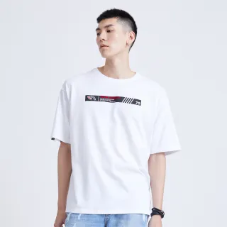 【5th STREET】男裝 短t 短袖 上衣 t恤 TEE logo 棉質 白色(570838)