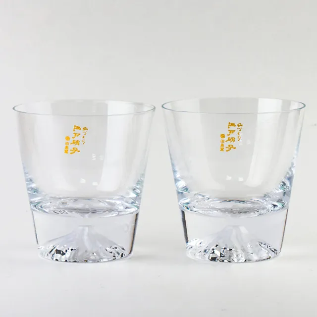 【田島硝子】日本製 職人手工吹製  通路限定 富士山杯 經典款對杯2入禮盒組(TG15-015-2R)