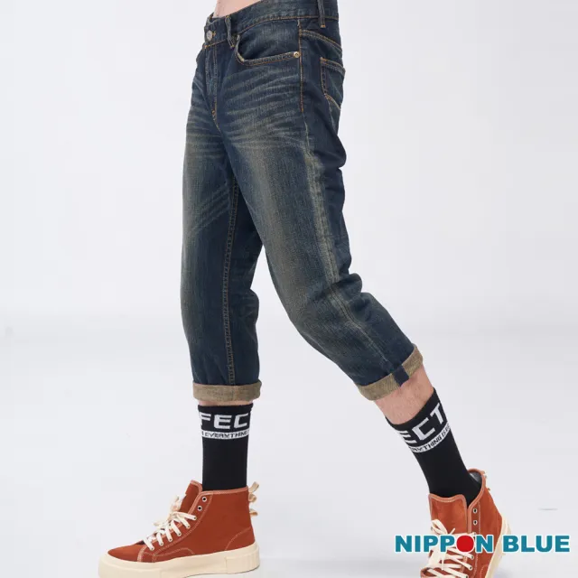 【BLUE WAY】低腰小直筒八分褲-日本藍