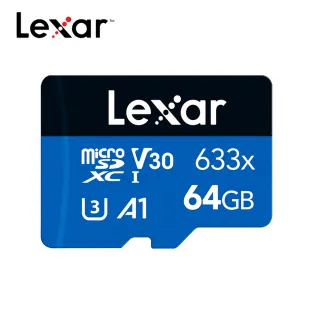 五入組【Lexar 雷克沙】633x microSDXC UHS-I A1 U3 64G記憶卡