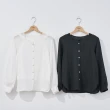 【IENA】變化領型前開襟上衣 #3255005(黑/白色)