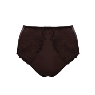 【曼黛瑪璉】雙弧 高腰三角修飾褲 M-XXL(沉靜褐)