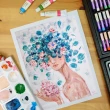【COLOUR BLOCK】多媒材木盒繪畫組 粉彩x水彩x素描x筆刷(質感收納盒 送禮推薦 母親節禮物)