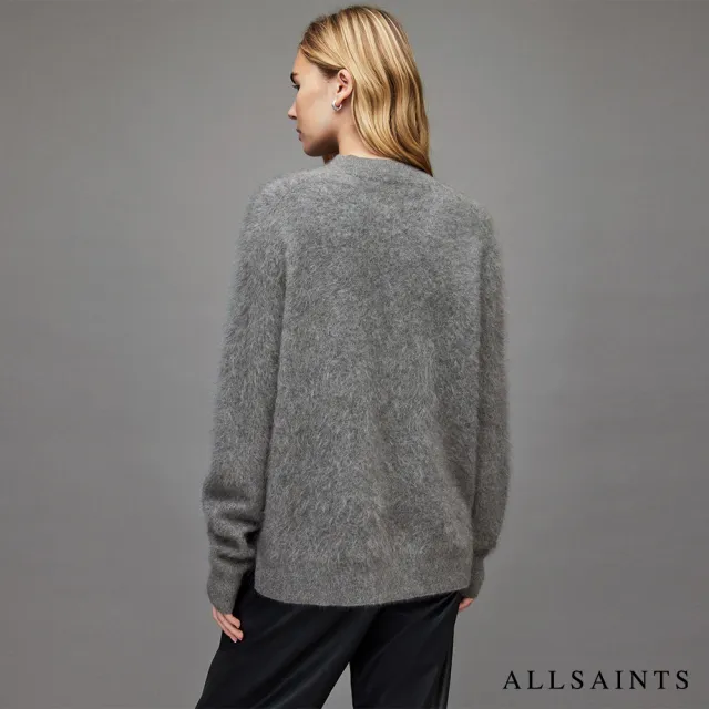 【ALLSAINTS】CHRISSY 喀什米爾羊毛針織上衣Pewter Grey WK095V(修身版型)