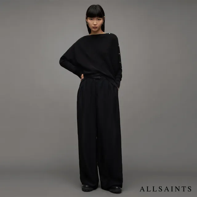 【ALLSAINTS】RAVEN 喀什米爾羊毛針織上衣Black WK024Z(舒適版型)