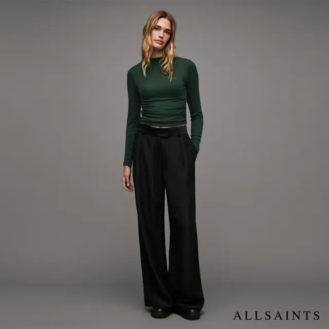 【ALLSAINTS】RINA 高領上衣SYCAMORE GREEN WM213Z(貼身版型)