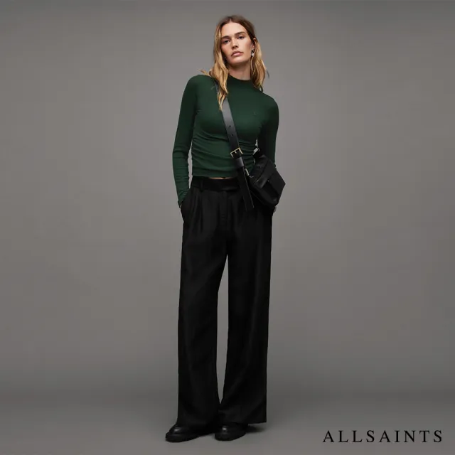 【ALLSAINTS】RINA 高領上衣SYCAMORE GREEN WM213Z(貼身版型)