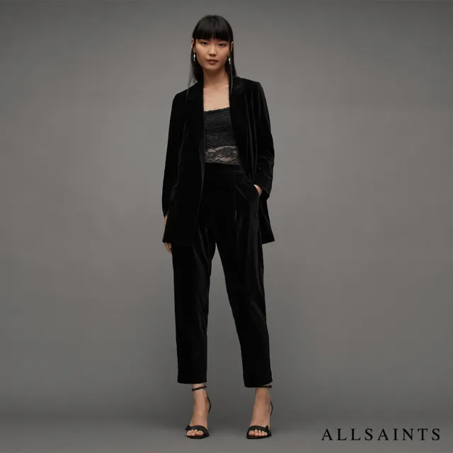 【ALLSAINTS】ALEIDA 天鵝絨西裝外套Black WT025Z(舒適版型)