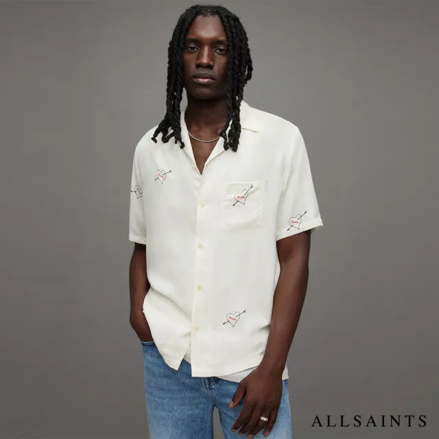 【ALLSAINTS】BOW 短袖夏威夷印花襯衫Ecru MS250Z(舒適版型)