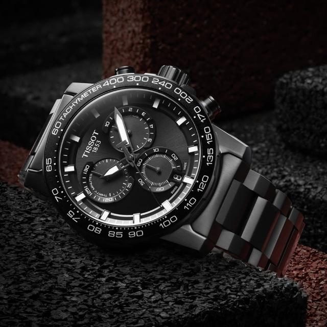 【TISSOT 天梭】SUPERSPORT CHRONO 三眼計時手錶-45.5mm 618 送禮(T1256173305100)