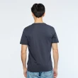 【JEEP】男裝  簡約小LOGO純棉百搭短袖T恤(灰藍)
