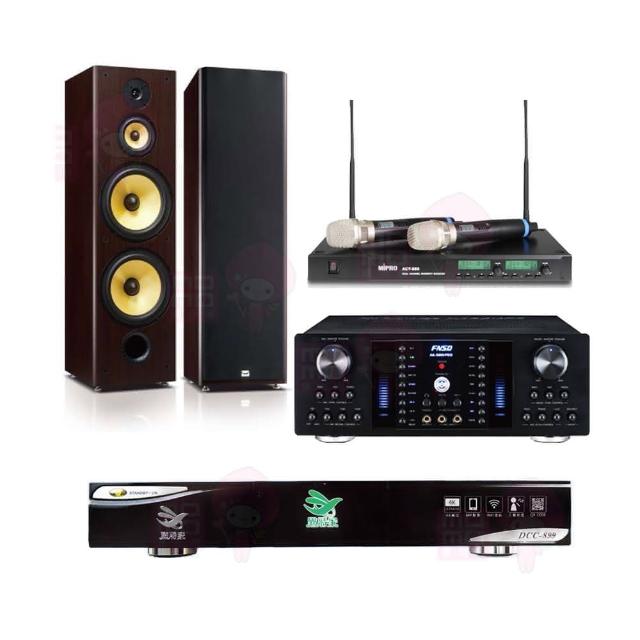 【點將家】DCC-899+FNSD AK-8800 PRO+ACT-880+FNSD SD-903N(點歌機4TB+擴大機+無線麥克風+喇叭)