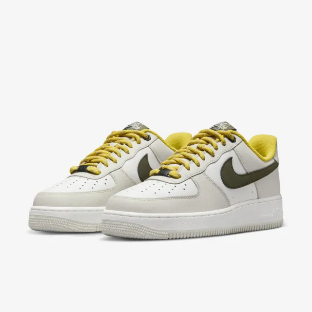 NIKE 耐吉】Air Force 1 07 PRM 男休閒鞋經典AF1 穿搭灰白黃綠