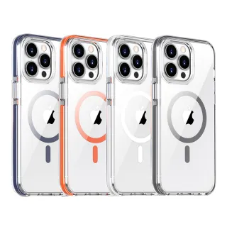【IN7】iPhone 15 Pro 6.1吋 宏光磁吸系列雙層邊框透明防摔手機保護殼