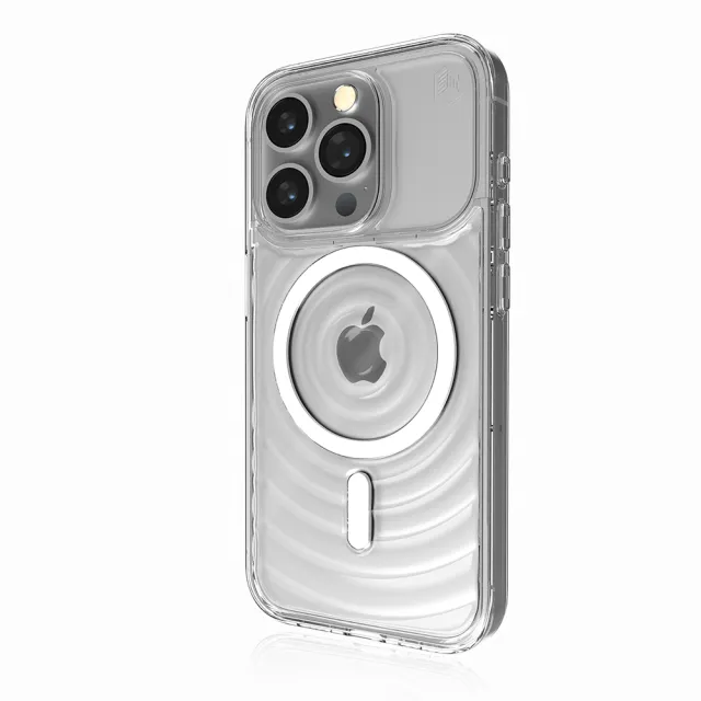 【STM】Reawaken Ripple for iPhone 15 Pro 典雅波浪 MagSafe軍規防摔殼(透明)