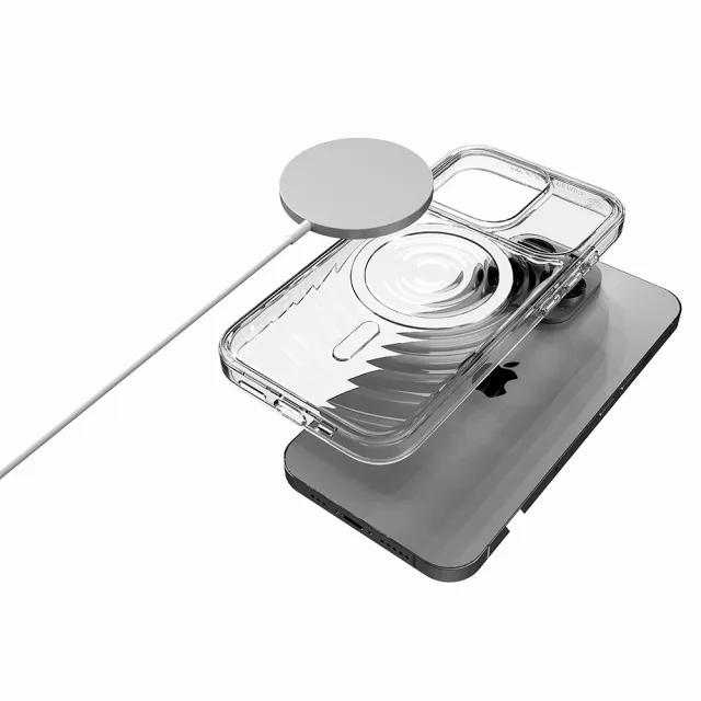 【STM】Reawaken Ripple for iPhone 15 Pro 典雅波浪 MagSafe軍規防摔殼(透明)