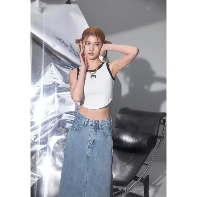 【MAJOR MADE】時髦大傘狀厚實牛仔長裙