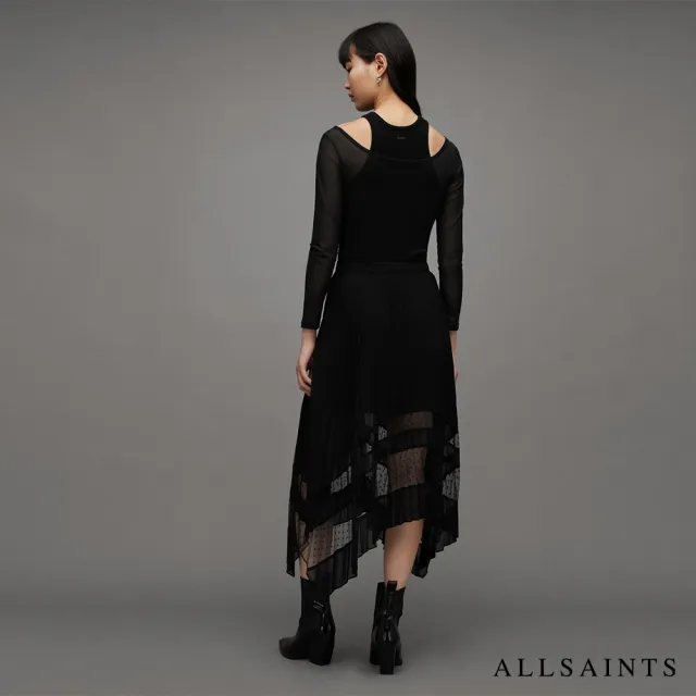 【ALLSAINTS】SABRINA 中長裙Black WS006Z(常規版型)