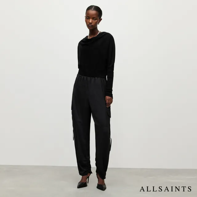 【ALLSAINTS】KAYE 高腰軍裝長褲Black WP014Y(寬鬆版型)