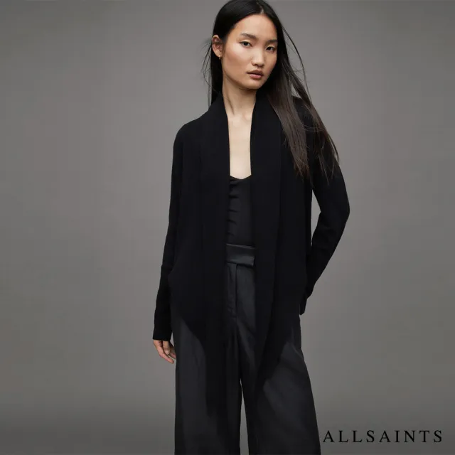 【ALLSAINTS】PIRATE 喀什米爾羊毛開襟衫Black WK030Z(舒適版型)