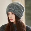 【Acorn 橡果】韓系撞色針織毛帽防曬機能帽月子帽保暖帽1755(灰色)