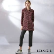 【LUNG.L 林佳樺】LN70C 紅色格紋長版多用途襯衫外套(女裝)