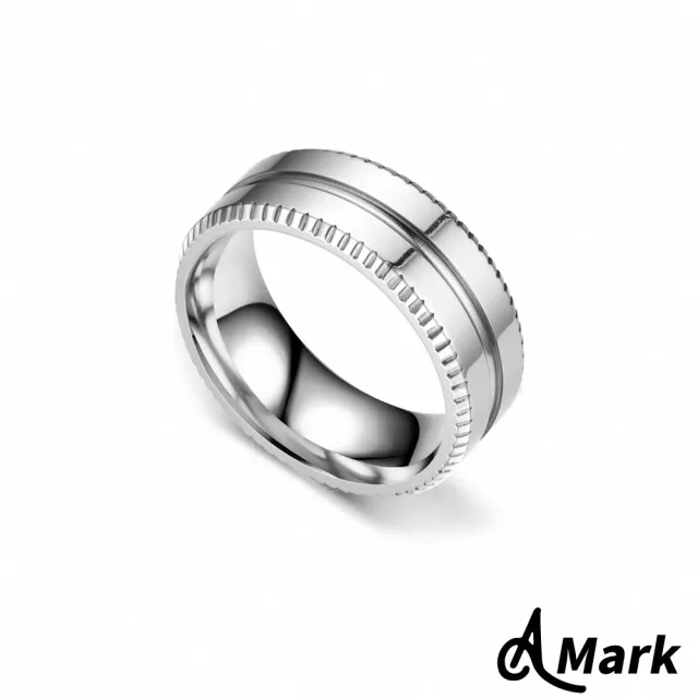 【A MARK】鈦鋼戒指 情侶對戒/愛情齒輪簡約刻紋鈦鋼情侶對戒 戒指(2款任選)