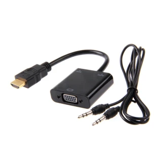 HDMI to VGA 轉接線 附帶音頻線(Adapter03)