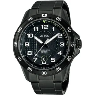 【ALBA】雅柏官方授權A1 時尚腕錶黑面-45mm(AS9505X1)
