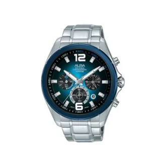 【ALBA】雅柏官方授權A1 ACTIVE 男 廣告款三眼計時 石英腕錶-44mm(AT3B79X1)