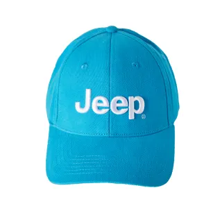 【JEEP】品牌LOGO刺繡休閒棒球帽(藍)