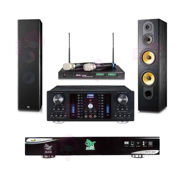 【點將家】DCC-899+FNSD AK-8800 PRO+ACT-880+FNSD SD-803N(點歌機4TB+擴大機+無線麥克風+喇叭)