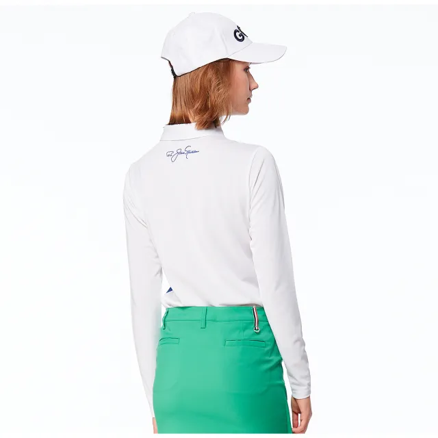 【Jack Nicklaus 金熊】GOLF女款彈性吸濕排汗POLO/高爾夫球衫(藍色)