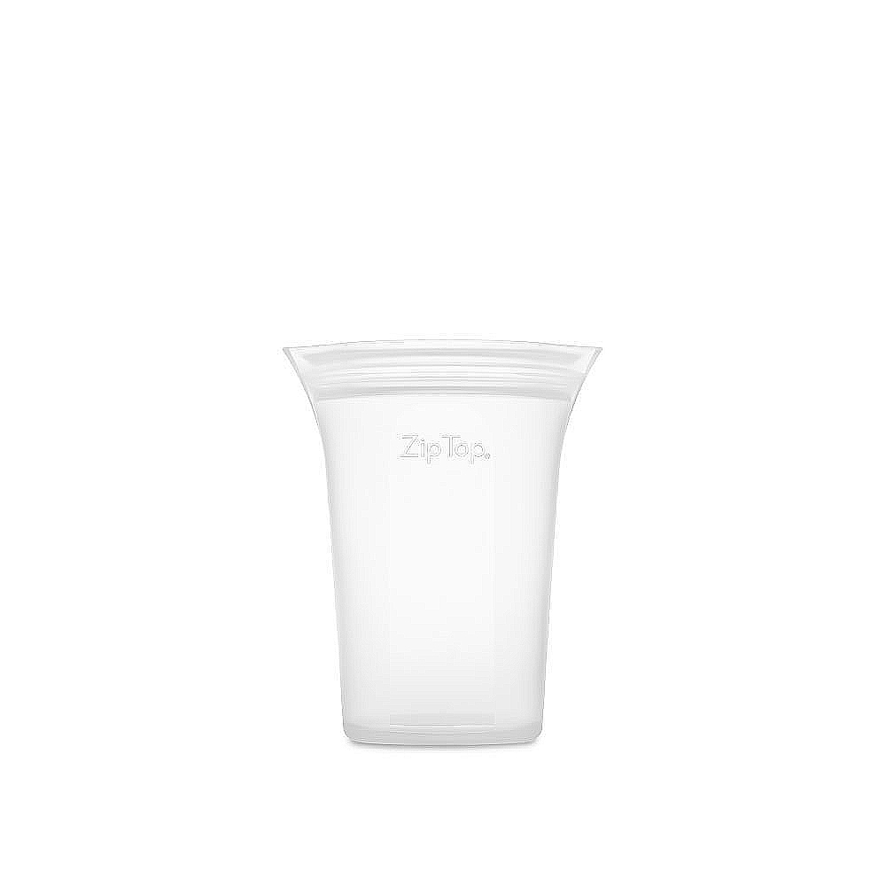 【ZipTop】美國白金矽膠袋-杯型袋M-雲朵白(16oz/473ml)