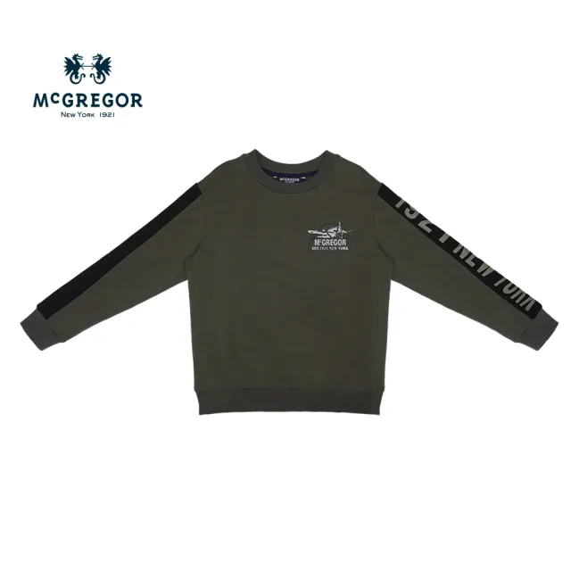 【MCGREGOR 瑪格麗格】雙色剪接配色印花圓領T-男童款(236706)