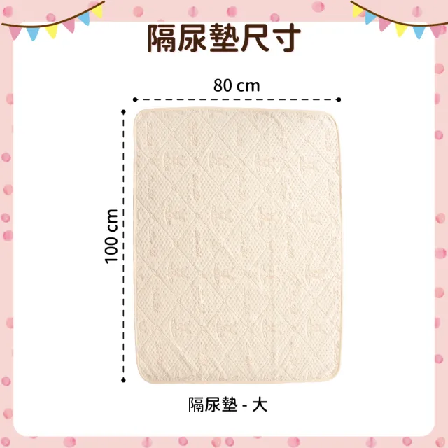 【OhBabyLying】80×100 公分 四層有機彩棉隔尿墊 大(寢具/防水墊/產褥墊/保潔墊/護理墊/戒尿布/雙面可用)