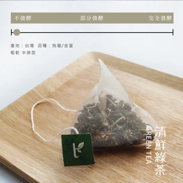 【daebete】清鮮綠茶5件組-自然生態系列3g茶包x15入x5盒(產銷履歷;自然農法;台灣茶;綠茶;三角茶包)