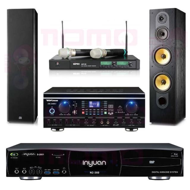 【音圓】S-2001 N2-350+TDF HK-260RU+ACT-35B+SD-803N(點歌機4TB+擴大機+無線麥克風+喇叭)