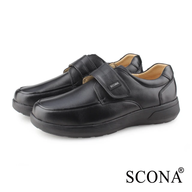 SCONA 蘇格南SCONA 蘇格南 全真皮 都會時尚側帶商務鞋(黑色 0879-1)