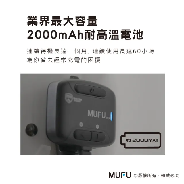 【MUFU】安全帽藍牙耳機BT20享樂機(劇院級音質)