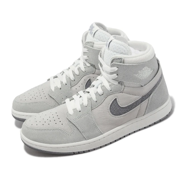 NIKE 耐吉NIKE 耐吉 休閒鞋 Air Jordan 1 Zoom Air CMFT 2 男鞋 灰 麂皮 AJ1 高筒 1代(DV1307-101)