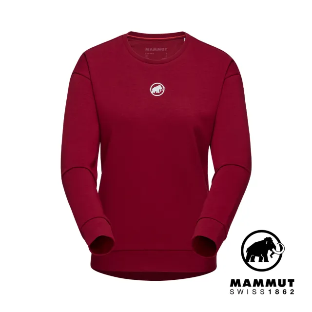 【Mammut 長毛象】Mammut Core ML Crew Neck Original W 機能休閒長袖T恤 女款 緋紅 #1014-04071