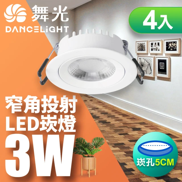DanceLight 舞光 可調角度LED浩克崁燈3W 崁孔