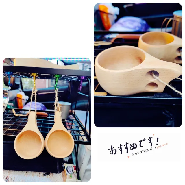 【May Shop】雙孔木杯子 KUKSA咖啡杯