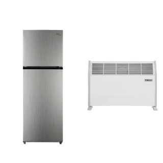 【TECO 東元】334L一級能效變頻雙門冰箱+浴臥兩用電暖器(R3342XS + YN2002CB)
