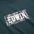 【EDWIN】男裝 佩斯里紋LOGO短袖T恤(墨綠色)