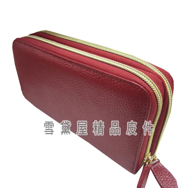 【SNOW.bagshop】雙11 Salut 長夾 進口專櫃 100%進口牛皮革 長型夾 U型二拉鍊包覆主袋 大方 大容