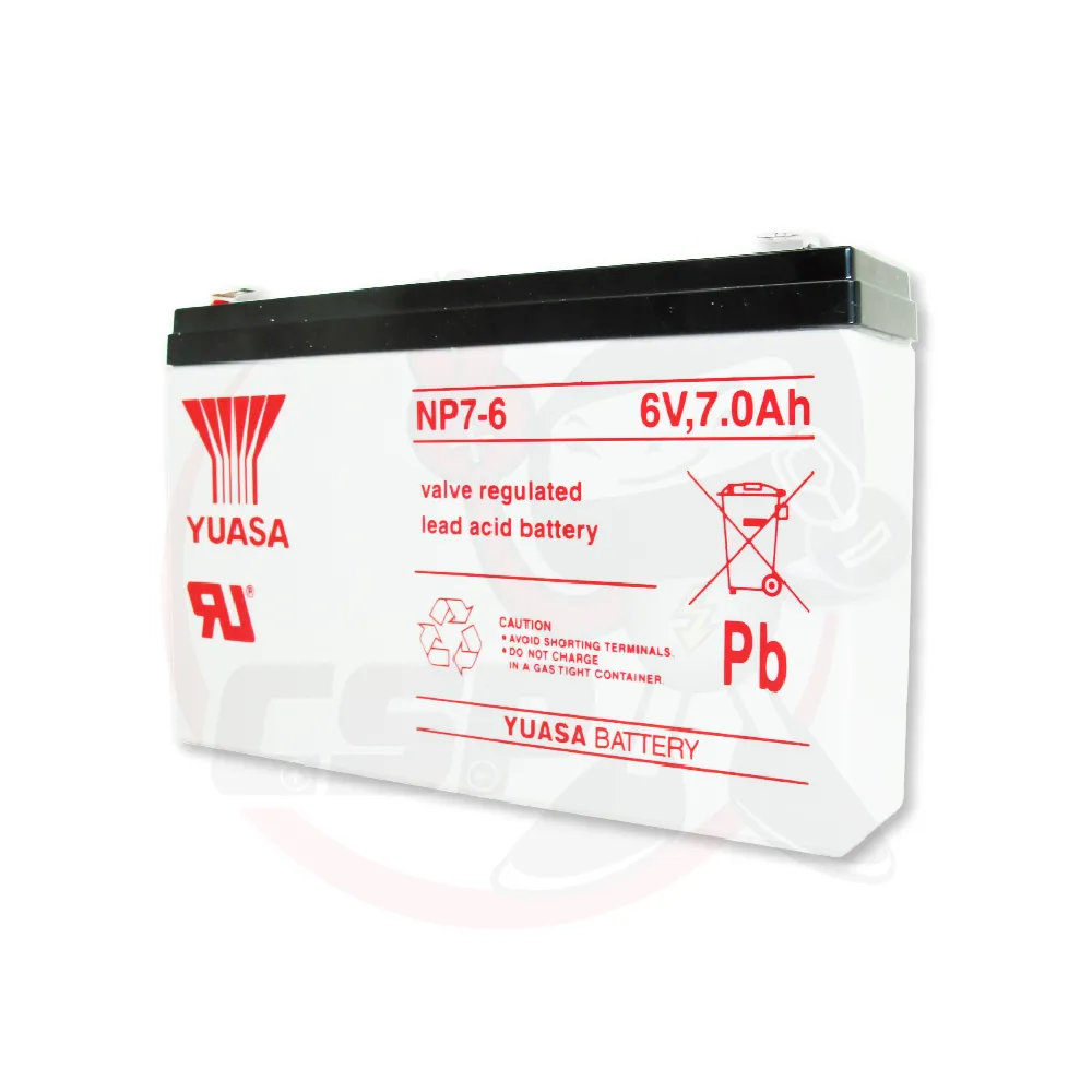 【CSP】YUASA湯淺NP7-6閥調密閉式鉛酸電池6V7Ah(不漏液 免維護 高性能 壽命長)