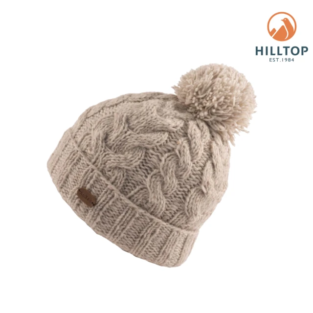 Hilltop 山頂鳥 KuSan 素色針織毛球保暖羊毛帽 卡其｜PH41XX01KUN0