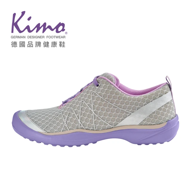 KimoKimo 羊皮網布率性線條感懶人休閒鞋 女鞋(銀幻紫 KBCWF073342)